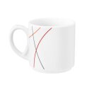 Community Red Line, Kaffeebecher mit Henkel stapelbar, Inhalt: 28 cl