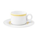 Community Pinselband gelb, Obere zur Kaffeetasse stapelbar, Inhalt: 18 cl