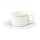 Community Pinselband gelb, Obere zur Kaffeetasse stapelbar, Inhalt: 18 cl