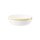 Salatschale Porzellan in weiß stapelbar oben am Schalenrand mit einem schmalen gelben Farbband dekoriert