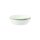 Salatschale Porzellan in weiß stapelbar oben am Schalenrand mit einem schmalen grünen Farbband dekoriert
