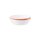 Salatschale Porzellan in weiß stapelbar oben am Schalenrand mit einem schmalen roten Farbband dekoriert