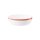 Salatschale Porzellan in weiß stapelbar oben am Schalenrand mit einem schmalen roten Farbband dekoriert