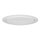 Porzellan Platte oval in weiss mit 2 feinen Relieflinien auf dem breiten Plattenrand