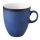 Kaffeebecher Porzellan stabiler Gastronomie Qualität in einer runden Form mit Henkel von innen weiß und von aussen in der Farbe blau mit einem dunklem Rand am Trinkrand
