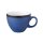 Kaffeetasse Porzellan stabiler Gastronomie Qualität in einer runden Form mit Henkel von innen weiß und von aussen in der Farbe blau mit einem dunklem Rand am Trinkrand