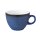 Cappuccinotasse Porzellan stabiler Gastronomie Qualität in einer runden Form mit Henkel von innen weiß und von aussen in der Farbe blau mit einem dunklem Rand am Trinkrand