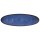 Porzellan Platte oval in stabiler Gastronomie Qualität mit einer Coup Form ohne Fahne und drei Vertiefungen für Schälchen, von unten weiß und von oben in der Farbeblau mit einem dunklem Rand am Plattenrand