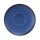 Porzellan Untertasse in stabiler Gastronomie Qualität mit einer Coup Form ohne Fahne von unten weiß und von oben in der Farbe blau mit einem dunklem Rand am Untertassenrand