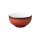 Porzellan Schälchen stabiler Gastronomie Qualität hohe Form von innen weiß und von aussen in der Farbe rot mit einem dunklem Rand am Schalenrand
