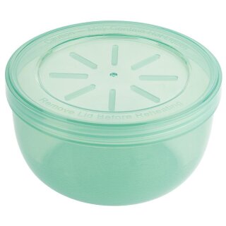 Mehrweg Suppenbehälter To Go mit einem dichtschliessenden Deckel in grün transparent Fassungsvermögen 355 ml