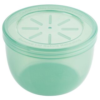 Mehrweg Suppenbehälter To Go mit einem dichtschliessenden Deckel in grün transparent Fassungsvermögen 470 ml