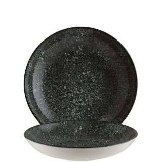 Bonna Porzellan, Cosmos Black Bloom Teller tief, Ø 25 cm, Inhalt: 130 cl