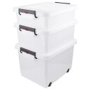 Transportbehälter mit Klemmbügel-Deckel, Farbe: weiß, Inhalt: 30 Liter