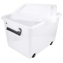 Transportbehälter mit Klemmbügel-Deckel, Farbe: weiß, Inhalt: 60 Liter