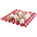 Tablett für 30 Eier, Farbe rot
