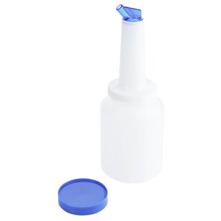 Mix-/ Vorratsbehälter 2 Liter, Ausgießer und Deckel: BLAU, Behälter: Weiß