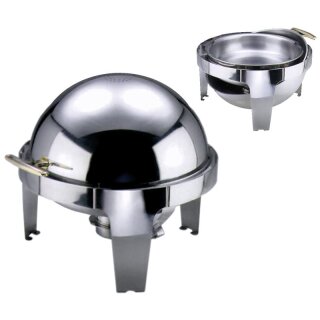 Roll Top Chafing Dish rund 47 cm mit regulierbarer elektrischer Heizplatte, 6,8 Liter