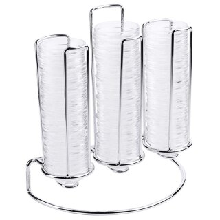 Stapelgestell für Schälchen 6 cm aus Glas mit 54 Glasschälchen