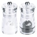 Salz-/Pfeffermühlen-Set aus klarem Acrylglas, Höhe: 10 cm
