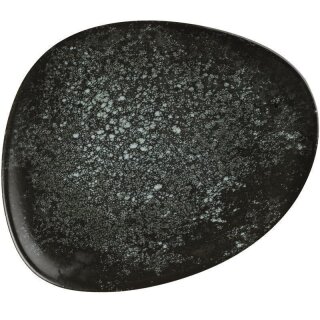 Bonna Porzellan, Cosmos Black Vago Teller flach, 33 x 27,5 cm