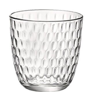 Trendiges Trinkglas mit einer Struktur im Glas und eine Inhalt von 29 cl