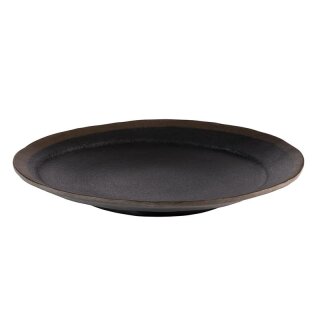 Teller MARONE aus Melamin - 2-farbig schwarz/braun - Ø 20,5 cm, H: 2,5 cm