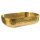 Servierschale aus Alu in Gold-Look mit gehämmerte Oberfläche, 23 x 15,5 cm, H: 6 cm