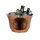 Flaschenkühler aus Edelstahl in Kupfer-Look mit Hammerschlag Optik, Ø 33 cm, H: 20 cm, 8 Liter