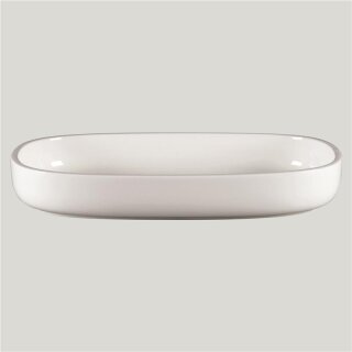 Rakstone Ease Platte oval tief white, L: 30 cm, B: 20,4 cm, H: 4,5 cm, Inhalt: 150 cl