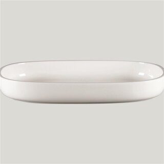 Rakstone Ease Platte oval tief white, L: 33,2 cm, B: 23,2 cm, H: 4,5 cm, Inhalt: 195 cl
