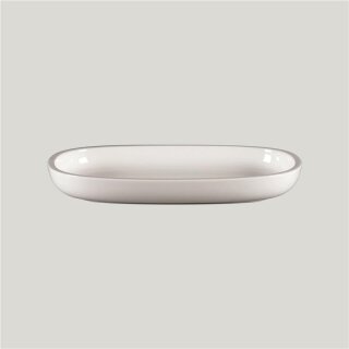Rakstone Ease Platte oval tief white, L: 23 cm, B: 15 cm, H: 3,1 cm
