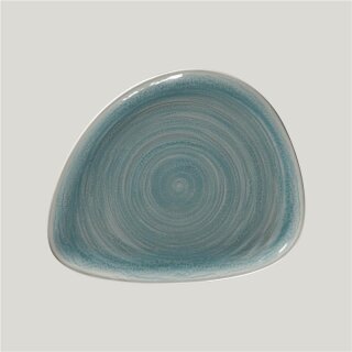 Rakstone Spot Teller flach organisch saphire, L: 24 cm, B: 19,4 cm, H: 2 cm
