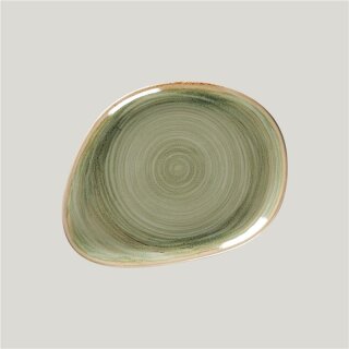 Rakstone Spot Teller flach organisch emerald, L: 21,9 cm, B: 16,5 cm, H: 1,8 cm