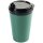 Mehrweg Kaffeebecher To Go in grün mit einem Deckel in schwarz Fassungsvermögen 500 ml
