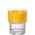 Lyon Optique Tumbler stapelbar aus der Serie Natura Yellow, transparentes Wasserglas mit einem Stapelrand und mit einem gelben rundum Dekor am oberen Rand