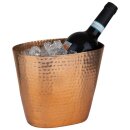 Wein- / Sektkühler SMALL, gehämmerte Oberfläche, Kupfer-Look, 20,5 x 14 cm, H: 17 cm, Inhalt:2,1 Liter