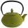 Teekanne ASIA grün, Gusseisen, innen emailliert, 0,8 Liter