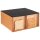 Buffet Box TOAST BOX, 36 x 33,5 cm, H: 17,5 cm, helles Eichenholz, Deckel aus Kunstleder
