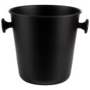 Wein- / Sektkühler aus Aluminium in schwarz mit 2 Griffen aus ABS, Ø 21,5 cm, H: 22 cm, 5 Liter