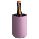 Flaschenkühler ELEMENT aus Beton in light pink, außen Ø 12 cm, innen Ø 10 cm, H: 19 cm