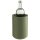 Flaschenkühler ELEMENT geriffelt aus Beton in grün, außen Ø 13 cm, innen Ø 10 cm, H: 19,5 cm