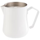 Milchkanne aus Edelstahl in weiß, Ø 8 cm, H: 10 cm, Inhalt: 0,35 Liter