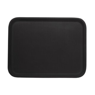 Tablett rechteckig rutschfest schwarz 61 x 43 cm