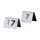 Tischnummernschild 1-12 mit ausgestanzten Ziffern