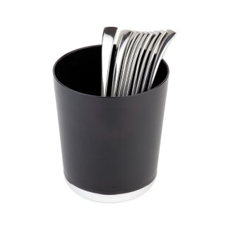 Tischreste- / Besteckbehälter schwarz, Ø 13 cm, Höhe 15 cm