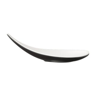 Fingerfood-Löffel HALFTONE - Melamin - schwarz/weiß - 14,5 x 4,5 cm